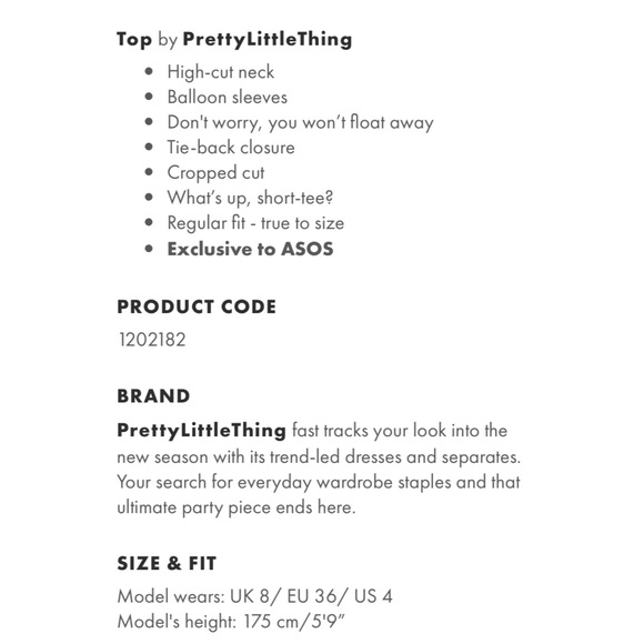 NWT PrettyLittleThing Tie-Back Top - Picture 4 of 4